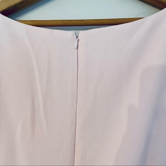 Eliza J 3/4 Bell Sleeve Lace Accent Pastel Pink Peach Dress 16 - Picture 8 of 15